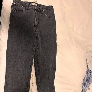 Madewell Black Straight Leg Jeans